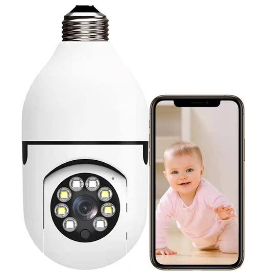 Cámara Bombillo Inteligente 360° – Seguridad Total para tu Hogar